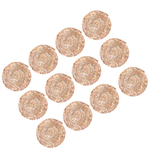 BESTonZON 12 Stück Mini Strohhüte Handgefertigte Puppenhüte für DIY Deko Weitkrempiger Bastelhut aus Gewebtem Material für Kinderpartys BESTonZON 12 Stück Mini Strohhüte Handgefertigte Puppenhüte für DIY Deko Weitkrempiger Bastelhut aus Gewebtem Material für Kinderpartys von BESTonZON