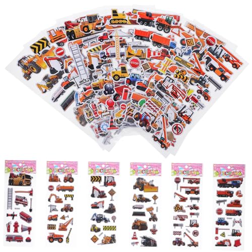 BESTonZON 12 Stück Teiliges Aufkleber Set mit Bunten Bagger und Fahrzeugmotiven Stark Haftend Leicht Anzubringen und Ablösbar Spielerisch Lernfördernd für Sticker Bastelsets und Kreative BESTonZON 12 Stück Teiliges Aufkleber Set mit Bunten Bagger und Fahrzeugmotiven Stark Haftend Leicht Anzubringen und Ablösbar Spielerisch Lernfördernd für Sticker Bastelsets und Kreative von BESTonZON
