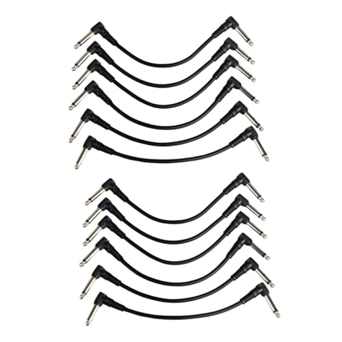 BESTonZON 12 Stück Teiliges Gitarren Patchkabel Robuste Kabel für Stabile Klangübertragung Geeignet für Gitarre Effektpedale und Mischpulte Leichtes Design Langlebige Musikalische BESTonZON 12 Stück Teiliges Gitarren Patchkabel Robuste Kabel für Stabile Klangübertragung Geeignet für Gitarre Effektpedale und Mischpulte Leichtes Design Langlebige Musikalische von BESTonZON