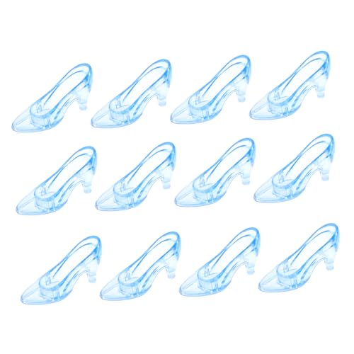BESTonZON 12 Stück Teiliges Kristallschuhe Dekorative Mini Hochzeits und Geburtstagsfiguren aus Acryl für Desktop als für Wohnungsdekoration von BESTonZON