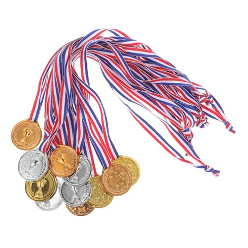 BESTonZON 12 Stück Teiliges Medaillen aus Kunststoff Fußball und Sportauszeichnungen Spielzeugmedaillen für Wettbewerbe Partys und Dekorationen Gold Silber BESTonZON 12 Stück Teiliges Medaillen aus Kunststoff Fußball und Sportauszeichnungen Spielzeugmedaillen für Wettbewerbe Partys und Dekorationen Gold Silber von BESTonZON