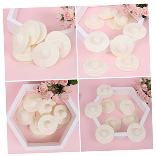 BESTonZON 12 Stück Teiliges Mini Papier Stoff Puppenhüte Handgefertigte DIY Mützen mit Breiter Krempe Geeignet für Puppen Bären und Bastelprojekte Dekoratives Zubehör für Bastelliebhaber von BESTonZON