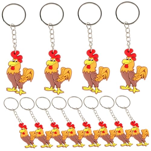 BESTonZON 12 Stück Teiliges Schlüsselanhänger Rooster Form Anhänger Niedlicher Hänge Schmuck für Taschen Kinderparty Deko Trendige Tiercharms als und Mitgebsel BESTonZON 12 Stück Teiliges Schlüsselanhänger Rooster Form Anhänger Niedlicher Hänge Schmuck für Taschen Kinderparty Deko Trendige Tiercharms als und Mitgebsel von BESTonZON