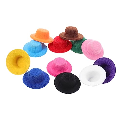BESTonZON 12-teiliges Puppenhut-Set Dekorative Mini-Gentleman-hüte Verschleißfeste Mini-hüte Für Puppendekor Handwerk von BESTonZON