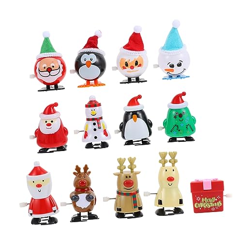 BESTonZON 13 Stück Teiliges Weihnachtsmann Wind Up Set Bunte Cartoon Aufziehfiguren Kindgerechte Deko für Lustige Weihnachtsfeier Mitgebsel BESTonZON 13 Stück Teiliges Weihnachtsmann Wind Up Set Bunte Cartoon Aufziehfiguren Kindgerechte Deko für Lustige Weihnachtsfeier Mitgebsel von BESTonZON