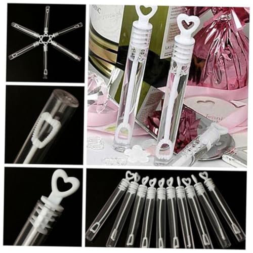 BESTonZON 144 Stück Teiliges Herzförmige Bubble Sticks aus Langlebigem Material Ergonomisch Gestaltet für Einfache Seifenblasenproduktion Weiße Partydeko und Geschenkidee für Hochzeiten und BESTonZON 144 Stück Teiliges Herzförmige Bubble Sticks aus Langlebigem Material Ergonomisch Gestaltet für Einfache Seifenblasenproduktion Weiße Partydeko und Geschenkidee für Hochzeiten und von BESTonZON