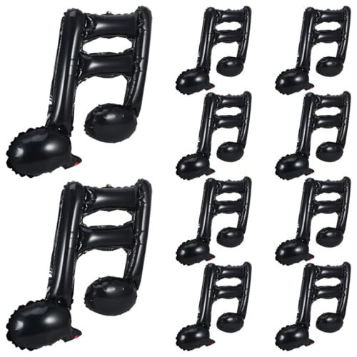 BESTonZON 15 Stück Musiknoten Folienballons Aluminium Ballons für Geburtstagsfeiern Hochzeiten Partys Kreative Deko für Drinnen und Draußen Farbenfrohe Gestaltung von BESTonZON