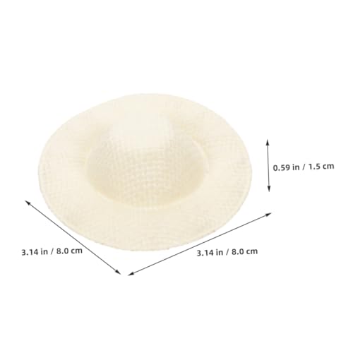 BESTonZON 15 Stück Teiliges Mini Strohhut Handgefertigte Miniatur Hüte für Puppen DIY Bastelzubehör für Haarclips Scrapbooking und Dekoration Naturfarbene Puppenhüte für Kreative von BESTonZON