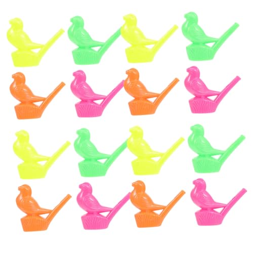 BESTonZON 16 Stück Teiliges Bunte Kunststoff mit Vogelklang als Party Pfeifen und Lustige Pfeifen für Musikfreunde von BESTonZON