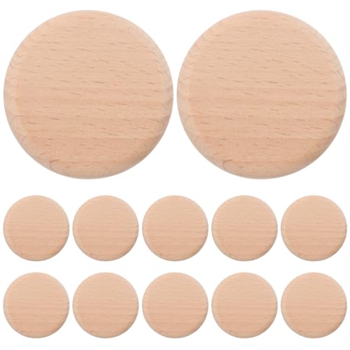 BESTonZON 16 Stück unbehandelte runde Holzscheiben – runde Holzscheiben zum Basteln, Rohlinge, Kreise, Ausschnitte, Ornamentscheiben für Heimwerker, Kunsthandwerk, Weihnachtsdekoration, 5 cm x 10 BESTonZON 16 Stück unbehandelte runde Holzscheiben – runde Holzscheiben zum Basteln, Rohlinge, Kreise, Ausschnitte, Ornamentscheiben für Heimwerker, Kunsthandwerk, Weihnachtsdekoration, 5 cm x 10 von BESTonZON