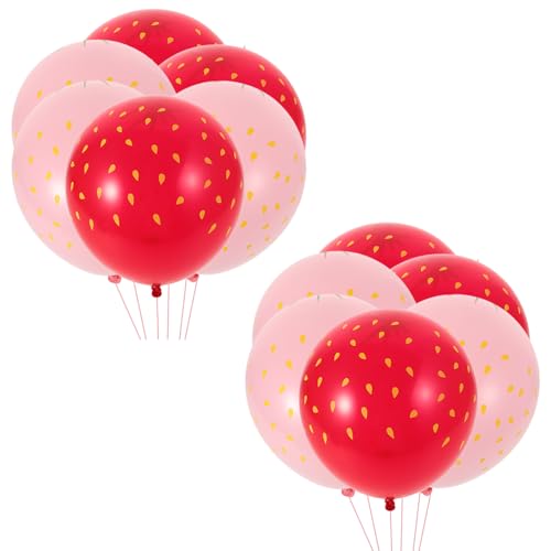 BESTonZON 18 Stk Erdbeerballon Anhänger Für Abschlussquaste Hochzeitsballons Fruchtballons Flaggenballons Kleine Kuchendekoration Weihnachtsballons Kleine Auspuffballons Emulsion BESTonZON 18 Stk Erdbeerballon Anhänger Für Abschlussquaste Hochzeitsballons Fruchtballons Flaggenballons Kleine Kuchendekoration Weihnachtsballons Kleine Auspuffballons Emulsion von BESTonZON
