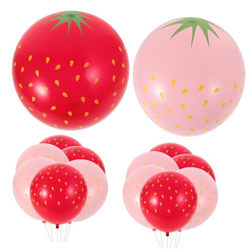 BESTonZON 18 Stk Erdbeerballon kleine Kuchendekoration Anhänger für Abschlussquaste Sommer Party Deko Geburtstagsfeier Dekoration Prom Ballon Party Luftballons-Set Emulsion BESTonZON 18 Stk Erdbeerballon kleine Kuchendekoration Anhänger für Abschlussquaste Sommer Party Deko Geburtstagsfeier Dekoration Prom Ballon Party Luftballons-Set Emulsion von BESTonZON
