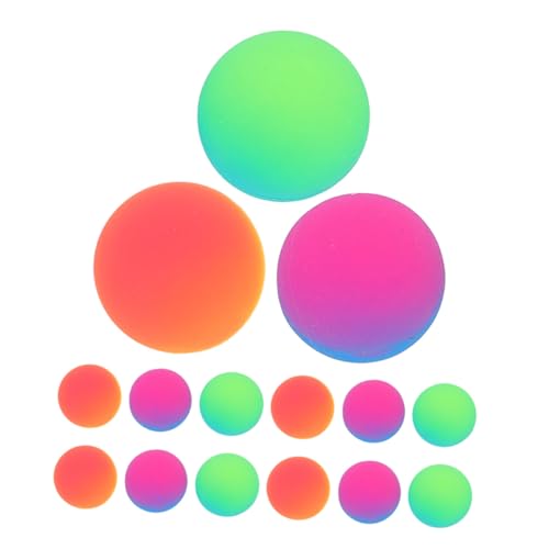 BESTonZON 18 Stück Teiliges Bunte Gummibälle Elastische Balls für Partyspiele Klassenzimmerpreise Geburtstagsfeier Mitgebsel Vielseitig Einsetzbar von BESTonZON