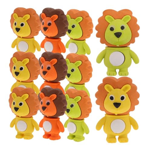 BESTonZON 18 Stück Teiliges Tier Radiergummi Bunte Cartoon Tier Radierer aus Kinderfreundlichem Tpr Leichte und Langlebige Schulradierer als und Klassenzimmerpreise für Jungen und Mädchen von BESTonZON