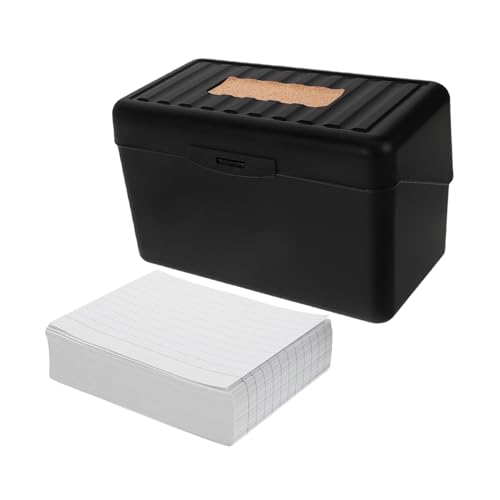 BESTonZON 1satz Indexkarten Aufbewahrungsbox Mit Lined Memo-Karten-Organizer Praktischer Notizkartenhalter Für Bürobedarf Und Schreibtisch Weißen Lined Notizkarten Schwarze Box BESTonZON 1satz Indexkarten Aufbewahrungsbox Mit Lined Memo-Karten-Organizer Praktischer Notizkartenhalter Für Bürobedarf Und Schreibtisch Weißen Lined Notizkarten Schwarze Box von BESTonZON
