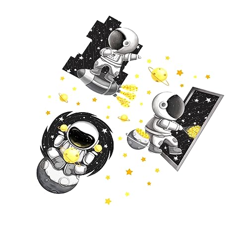 BESTonZON 1stück Pvc Astronaut Wandtattoo Lustiger Cartoon Wandaufkleber Für Kinderzimmer Dekorative Pvc-wanddeko Design Für Wohnräume Und Badezimmer BESTonZON 1stück Pvc Astronaut Wandtattoo Lustiger Cartoon Wandaufkleber Für Kinderzimmer Dekorative Pvc-wanddeko Design Für Wohnräume Und Badezimmer von BESTonZON