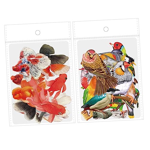 BESTonZON 2 Handbuch-Aufkleber Scrapbook-Aufkleber DIY Dekorativer Aufkleber Handgemachter Aufkleber Scrapbook-Sticker Selber Machen Album-Aufkleber DIY -Aufkleber Handkontoaufkleber PVC von BESTonZON