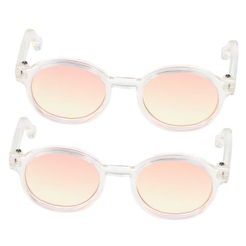 BESTonZON 2 Paar Puppe Mini-Brille über Brille polarisierte ästhetische Sonnenbrillen Damen Puppengläser zur Dekoration stilvolle Brillenrequisiten Plastik BESTonZON 2 Paar Puppe Mini-Brille über Brille polarisierte ästhetische Sonnenbrillen Damen Puppengläser zur Dekoration stilvolle Brillenrequisiten Plastik von BESTonZON