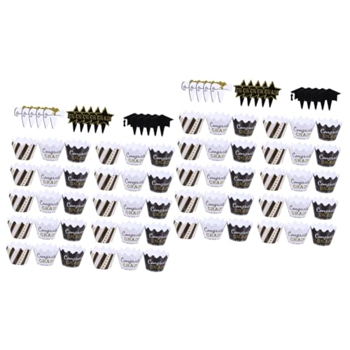 BESTonZON 2 Sätze Abschlusstorte Umgeben Goldene Tortendekoration Abschlussfeier Kuchendekorationen Kuchen Verzieren Glücklich Kuchen Picks Felgen Cupcake-topper 2021 Papier 24 Stück * 2 BESTonZON 2 Sätze Abschlusstorte Umgeben Goldene Tortendekoration Abschlussfeier Kuchendekorationen Kuchen Verzieren Glücklich Kuchen Picks Felgen Cupcake-topper 2021 Papier 24 Stück * 2 von BESTonZON