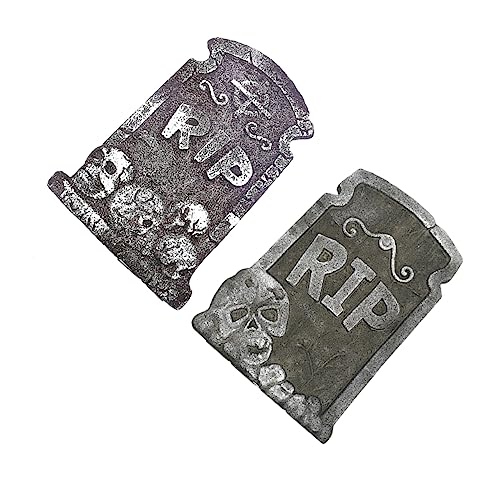 BESTonZON 2 Sätze Halloween Grabstein Deko Gruselige Tombstones Für Spukhaus Garten Realistische Geeignet Für Halloween Events Und Partys Zufälliger Stil 2 Stücke * 2 BESTonZON 2 Sätze Halloween Grabstein Deko Gruselige Tombstones Für Spukhaus Garten Realistische Geeignet Für Halloween Events Und Partys Zufälliger Stil 2 Stücke * 2 von BESTonZON