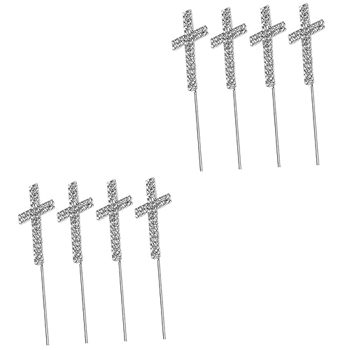 BESTonZON 2 Sätze Kucheneinsatz Kreuzdekor Kuchendekorationszubehör Tortendekorationsaufsatz Kreuz Kuchendekoration Kreuz-cupcake-picks Kreuz Dekorationen Silver Strasssteine 4 Stück * 2 BESTonZON 2 Sätze Kucheneinsatz Kreuzdekor Kuchendekorationszubehör Tortendekorationsaufsatz Kreuz Kuchendekoration Kreuz-cupcake-picks Kreuz Dekorationen Silver Strasssteine 4 Stück * 2 von BESTonZON