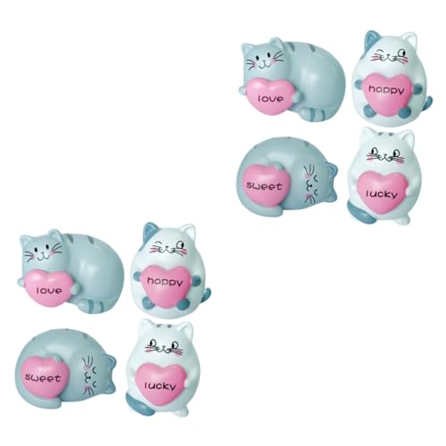 BESTonZON 2 Sätze Ornamente Aus Harz Kuchendekor Geburtstag Topper Gold Funkeln Dekoration Schlafzimmer Bedroom Decoration Micro Auto Einrichtung Verzierung in Katzenform 4 Stücke * 2 BESTonZON 2 Sätze Ornamente Aus Harz Kuchendekor Geburtstag Topper Gold Funkeln Dekoration Schlafzimmer Bedroom Decoration Micro Auto Einrichtung Verzierung in Katzenform 4 Stücke * 2 von BESTonZON