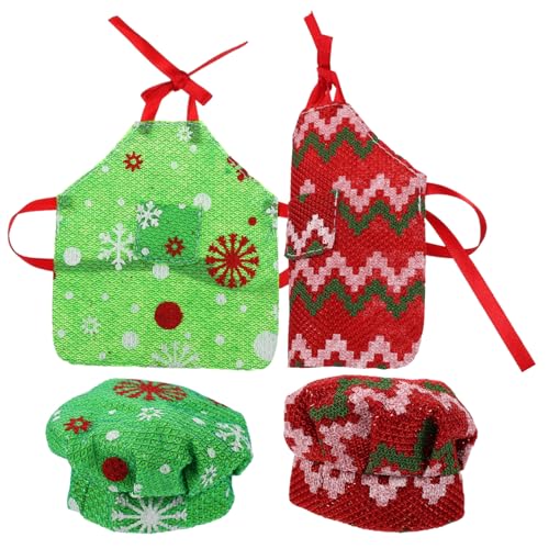 BESTonZON 2 Sätze Puppe dekorative Schürze kinderparty mitgebsel Ornamente Fee Miniatur Kleidung Kinderkommode Weihnachtselement-Puppenschürze Puppe dekorative Hüte Stoff BESTonZON 2 Sätze Puppe dekorative Schürze kinderparty mitgebsel Ornamente Fee Miniatur Kleidung Kinderkommode Weihnachtselement-Puppenschürze Puppe dekorative Hüte Stoff von BESTonZON