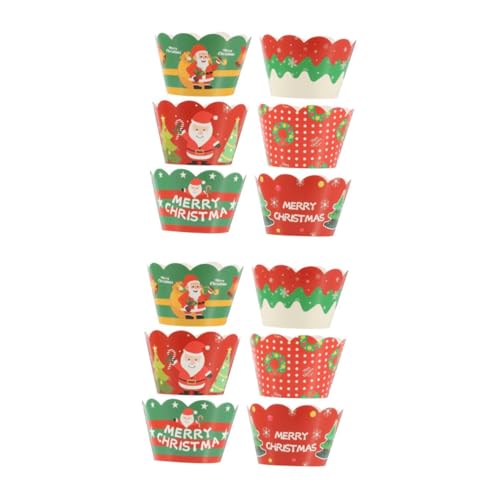 BESTonZON 2 Sätze Weihnachtsdekorationsrand Kuchendeckel Halloween Party Essbar Fiesta Glücklich Alles Zum Geburtstag Dekorationen Cupcake-liner Grad 250 G Weißer Karton 6 Stück * 2 BESTonZON 2 Sätze Weihnachtsdekorationsrand Kuchendeckel Halloween Party Essbar Fiesta Glücklich Alles Zum Geburtstag Dekorationen Cupcake-liner Grad 250 G Weißer Karton 6 Stück * 2 von BESTonZON