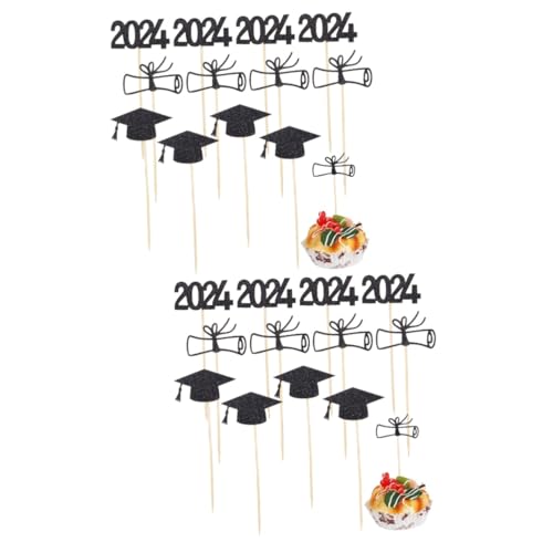 BESTonZON 2 Sets Abschlusskappen Kuchendekoration Abschlussparty Zubehör Abschlussparty Abschlusskuchen Dekorationen Cupcake Ständer Neujahrs Kuchenspieße Abschlusskuchen BESTonZON 2 Sets Abschlusskappen Kuchendekoration Abschlussparty Zubehör Abschlussparty Abschlusskuchen Dekorationen Cupcake Ständer Neujahrs Kuchenspieße Abschlusskuchen von BESTonZON