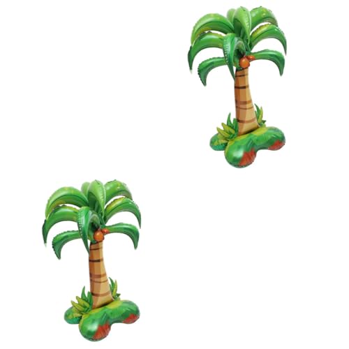 BESTonZON 2 Stück Aufblasbarer Aluminium Folienballon Palmenbaum Hawaii Party Deko Cartoon Palm Tree Luftballon Langlebiger Fotorequisit für Sommer und Strandveranstaltung BESTonZON 2 Stück Aufblasbarer Aluminium Folienballon Palmenbaum Hawaii Party Deko Cartoon Palm Tree Luftballon Langlebiger Fotorequisit für Sommer und Strandveranstaltung von BESTonZON
