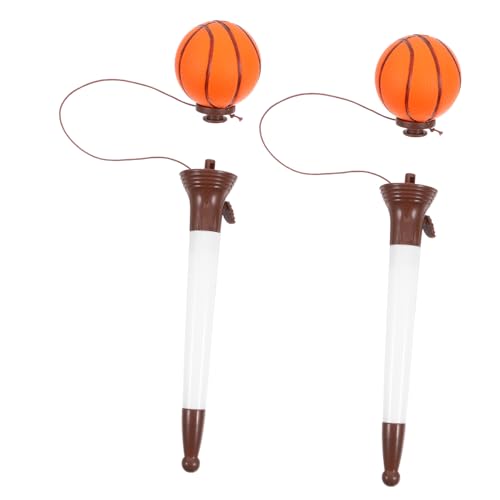 BESTonZON 2 Stück Basketball Kugelschreiber Lustige Tragbare Multifunktions Dekompressionsstifte für Schüler und Kreatives Schreibwerkzeug für Schule und Freizeit von BESTonZON