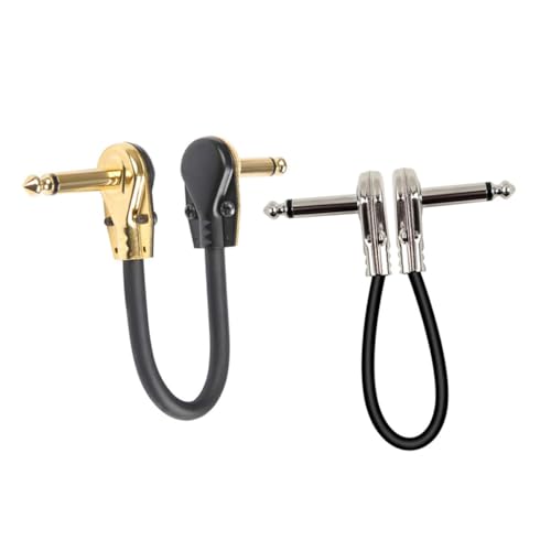 BESTonZON 2 Stück Gitarren Patchkabel Flache Instrumenten Kabel mit Geringem Timbreverlust Flexible PVC Ummantelung Geräuscharm Geeignet für Effektpedale und Bass Audioanschlüsse BESTonZON 2 Stück Gitarren Patchkabel Flache Instrumenten Kabel mit Geringem Timbreverlust Flexible PVC Ummantelung Geräuscharm Geeignet für Effektpedale und Bass Audioanschlüsse von BESTonZON
