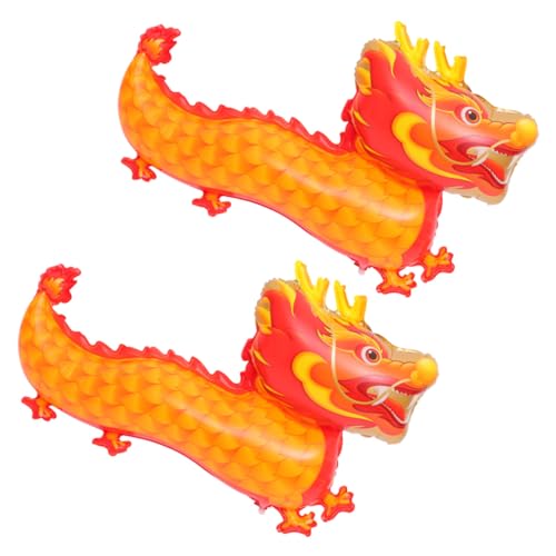 BESTonZON 2 Stück Großer Aluminium Folienballon Drache Chinesisches Neujahr Partydeko Orange Langlebig Leicht zu Befüllen Vielseitig Einsetzbar für Frühlingsfest und Familienfeier BESTonZON 2 Stück Großer Aluminium Folienballon Drache Chinesisches Neujahr Partydeko Orange Langlebig Leicht zu Befüllen Vielseitig Einsetzbar für Frühlingsfest und Familienfeier von BESTonZON