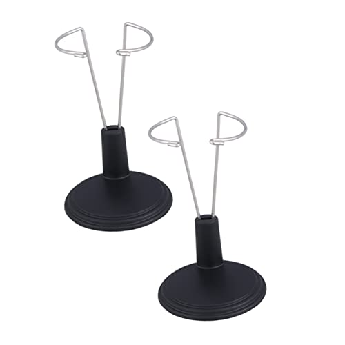 BESTonZON 2 Stück Lagerregal doll Accessories Puppen Accessoires Puppenregal Puppenhalterung Puppenpräsentation lebensgroße Puppe Puppenanzeigehalter Bärenständer Puppenständer Black von BESTonZON