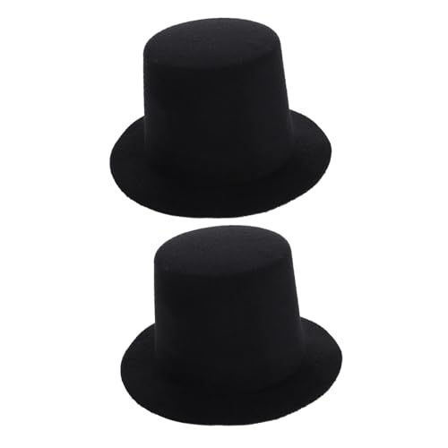 BESTonZON 2 Stück Mini Hüte Schwarz DIY Puppenhut Dekoration Handgemacht für Reborn Puppen Bastelprojekte BESTonZON 2 Stück Mini Hüte Schwarz DIY Puppenhut Dekoration Handgemacht für Reborn Puppen Bastelprojekte von BESTonZON