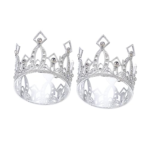 BESTonZON 2 Stück Mini Kronen Cake Topper Silberne Tortenaufsätze Party Dekoration Filigran für Geburtstagstorten und Festliche Anlässe BESTonZON 2 Stück Mini Kronen Cake Topper Silberne Tortenaufsätze Party Dekoration Filigran für Geburtstagstorten und Festliche Anlässe von BESTonZON
