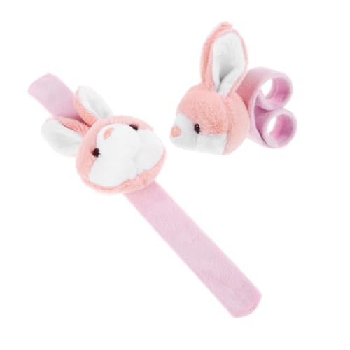 BESTonZON 2 Stück Plüsch Hase Schnapparmband Weiches Slap Wrist Band aus Flauschigem mit Langlebiges Animal Theme Slap Band für Kindergeburtstag Partydeko und BESTonZON 2 Stück Plüsch Hase Schnapparmband Weiches Slap Wrist Band aus Flauschigem mit Langlebiges Animal Theme Slap Band für Kindergeburtstag Partydeko und von BESTonZON