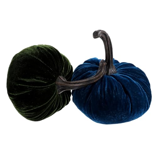 BESTonZON 2 Stück Plüsch Kürbis Deko für Halloween Weiche Gefüllte Kürbis Spielzeuge Olivengrün Blau Tischdekoration und Gemütlicher Touch für Ihr Zuhause BESTonZON 2 Stück Plüsch Kürbis Deko für Halloween Weiche Gefüllte Kürbis Spielzeuge Olivengrün Blau Tischdekoration und Gemütlicher Touch für Ihr Zuhause von BESTonZON