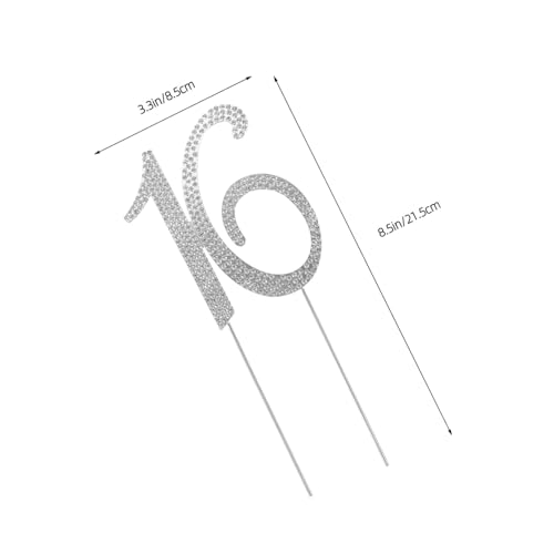 BESTonZON 2 Stück Strass Cake Topper Glitzernde Kristall Tortendeko Wiederverwendbar Leicht zu Platzieren Elegante Zahlendekoration für Geburtstagsparty und Jubiläum von BESTonZON
