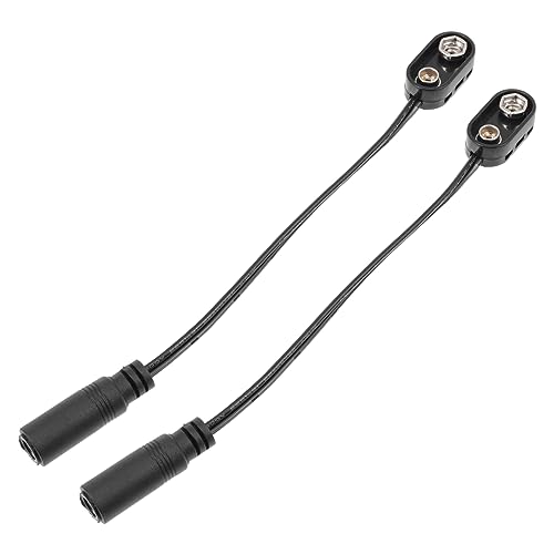 BESTonZON 2 Stück Teiliges Effektorkabel Professionelles Instrumenten Batteriekabel Robustes Leichtes Kabel für Musikinstrumentenversorgung Einfache Installation Langlebig Schwarz von BESTonZON