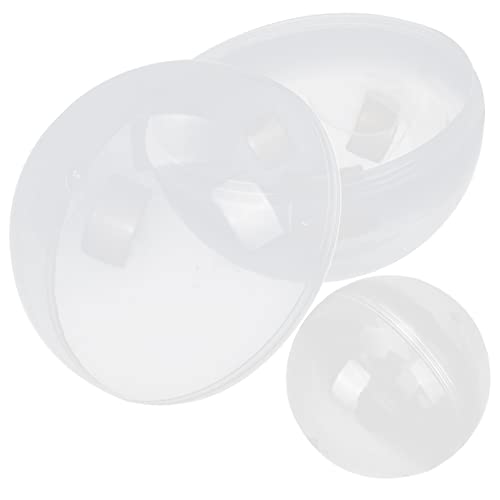 BESTonZON 2 Stück Transparente Aufklappbare Eier aus Hochwertigem Kunststoff Wiederverwendbare Dekoration und Befüllbare Spielzeugkapseln für Ostern Festlich und Praktisch BESTonZON 2 Stück Transparente Aufklappbare Eier aus Hochwertigem Kunststoff Wiederverwendbare Dekoration und Befüllbare Spielzeugkapseln für Ostern Festlich und Praktisch von BESTonZON