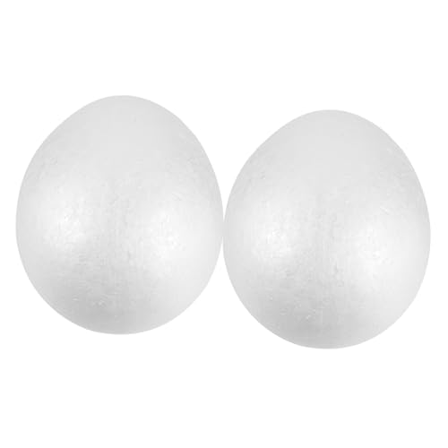 BESTonZON 2 Stück Weiße Schaumstoff Eier zum Bemalen Ostereier Basteln Diy Dekorationen für Familienfest BESTonZON 2 Stück Weiße Schaumstoff Eier zum Bemalen Ostereier Basteln Diy Dekorationen für Familienfest von BESTonZON