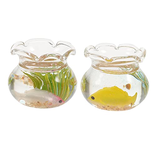 BESTonZON 2 Stücke Miniatur Aquarium Maßstab 1:12 Mini Schüssel Für Wasser Dekoration Zufällige Farbe BESTonZON 2 Stücke Miniatur Aquarium Maßstab 1:12 Mini Schüssel Für Wasser Dekoration Zufällige Farbe von BESTonZON