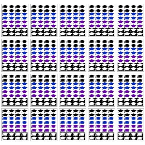 BESTonZON 20 Blatt Abschlusskappen Sticker Selbstklebende Aufkleber für Studenten Belohnungssticker für Abschlussfeiern Aufkleber pro Blatt pro Packung BESTonZON 20 Blatt Abschlusskappen Sticker Selbstklebende Aufkleber für Studenten Belohnungssticker für Abschlussfeiern Aufkleber pro Blatt pro Packung von BESTonZON