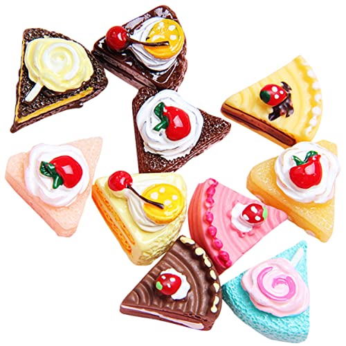 BESTonZON 20 Stück Kuchen-puppenhaus-Dekorationen Harz-Charm-perlen Für Die Schmuckherstellung Zufälliger Stil von BESTonZON