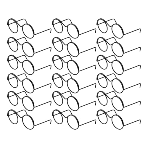 BESTonZON 20 Stück Mini-Puppenbrillen aus Metall, runder Rahmen, Retro DIY Brille, elegantes Zubehör für Puppen, perfekt für Rollenspiele BESTonZON 20 Stück Mini-Puppenbrillen aus Metall, runder Rahmen, Retro DIY Brille, elegantes Zubehör für Puppen, perfekt für Rollenspiele von BESTonZON