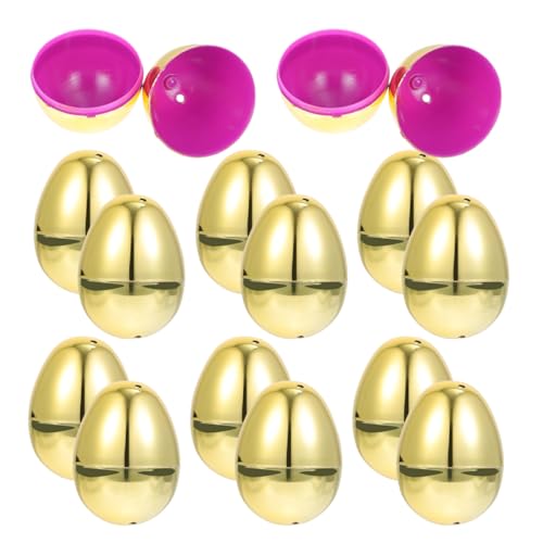 BESTonZON 20 Stück Teiliges Befüllbare Ostereier aus Kunststoff Dekorative Eier für Ostern Leere Eier für Partygeschenke und Ostereiersuche für Festlichkeiten von BESTonZON