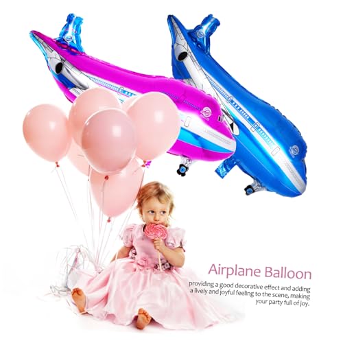 BESTonZON 20 Stück Teiliges Folienballon Flugzeug Dekorationen Aluminiumfolie Geburtstagsdeko Party Zubehör Blau Rosa Luftballons für Aviation Thema BESTonZON 20 Stück Teiliges Folienballon Flugzeug Dekorationen Aluminiumfolie Geburtstagsdeko Party Zubehör Blau Rosa Luftballons für Aviation Thema von BESTonZON