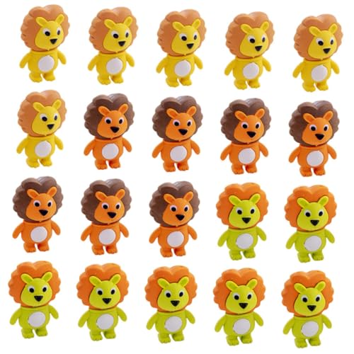 BESTonZON 20 Stück Teiliges Niedliche Mini Tier Radiergummis Löwenmotiv Leicht und Kompakt Schadstofffrei als für Schüler Schulbedarf für Jungen und Mädchen Zufällige Farbe Zufällige Farbe BESTonZON 20 Stück Teiliges Niedliche Mini Tier Radiergummis Löwenmotiv Leicht und Kompakt Schadstofffrei als für Schüler Schulbedarf für Jungen und Mädchen Zufällige Farbe Zufällige Farbe von BESTonZON