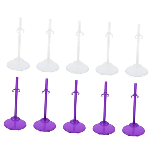 BESTonZON 20 Stück Teiliges Puppenständer Doll Holder mit Stabilem Clip und Breiter Basis Transparente und Violette Doll Display Racks zur Festen Puppenstütze für Sammelobjekte BESTonZON 20 Stück Teiliges Puppenständer Doll Holder mit Stabilem Clip und Breiter Basis Transparente und Violette Doll Display Racks zur Festen Puppenstütze für Sammelobjekte von BESTonZON